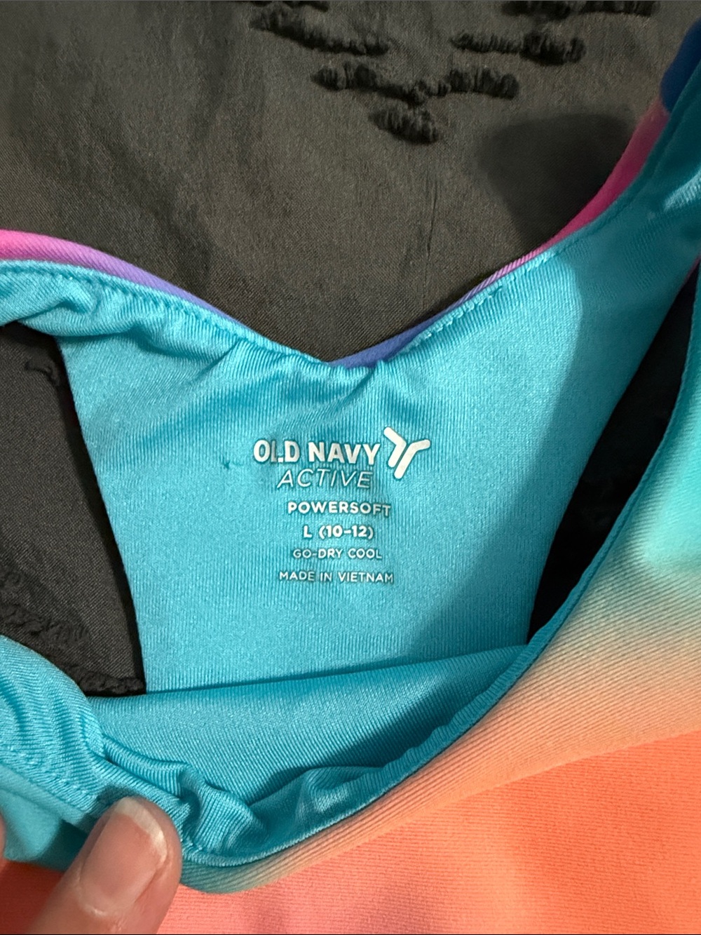 Old Navy Girls Theee-Piece Active Set in Blue, Pink, Orange - Picture 3 of 11
